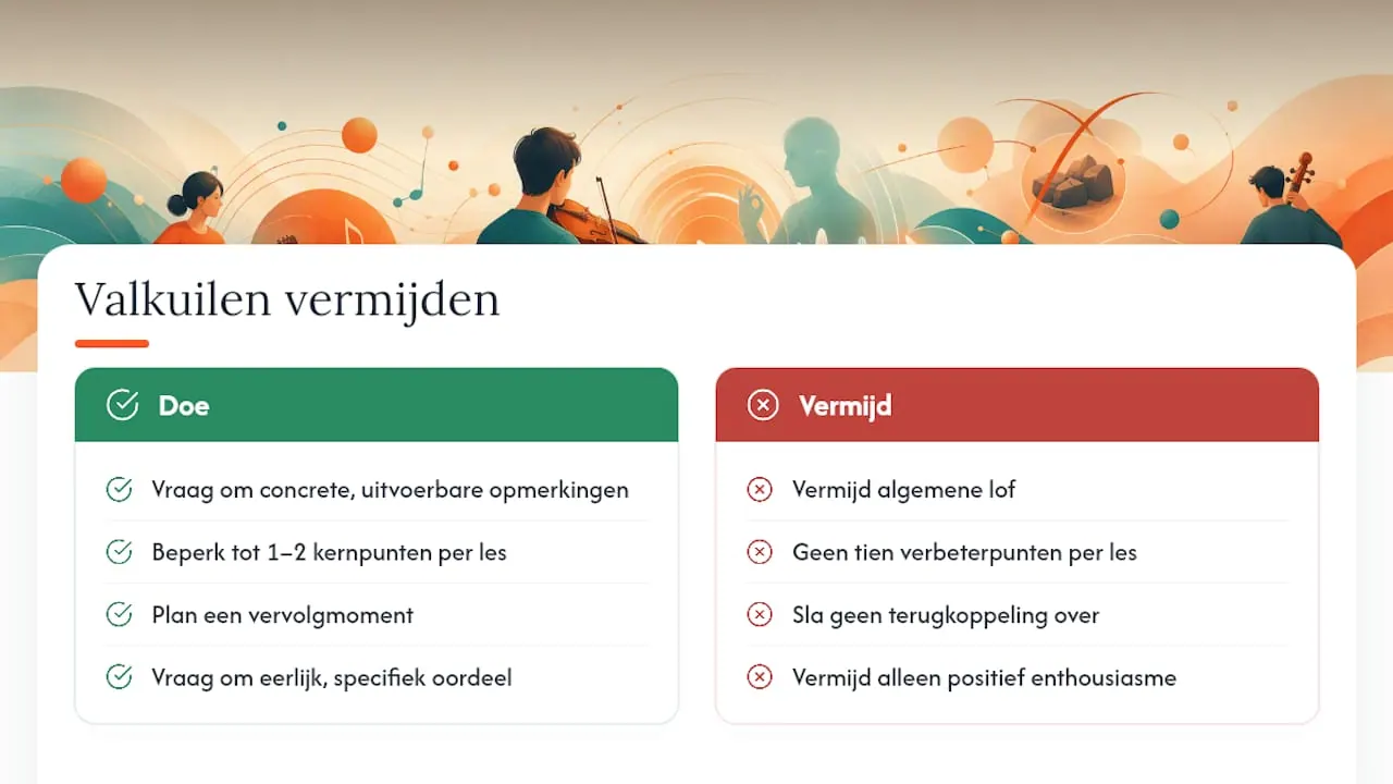 Overzicht: valkuilen bij persoonlijke feedback en hoe je ze vermijdt