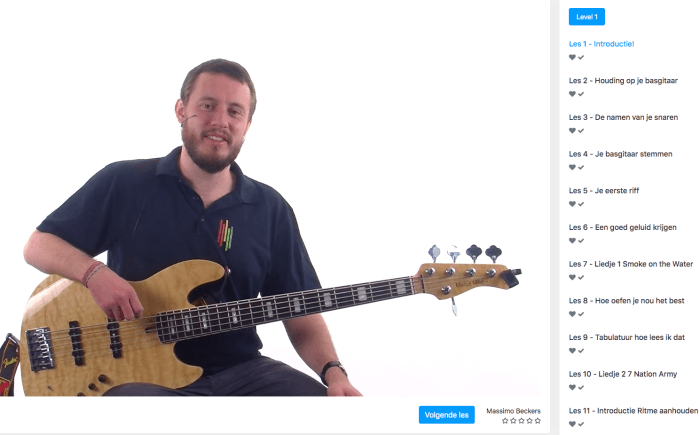 Basgitaar cursus Basgitaarles
